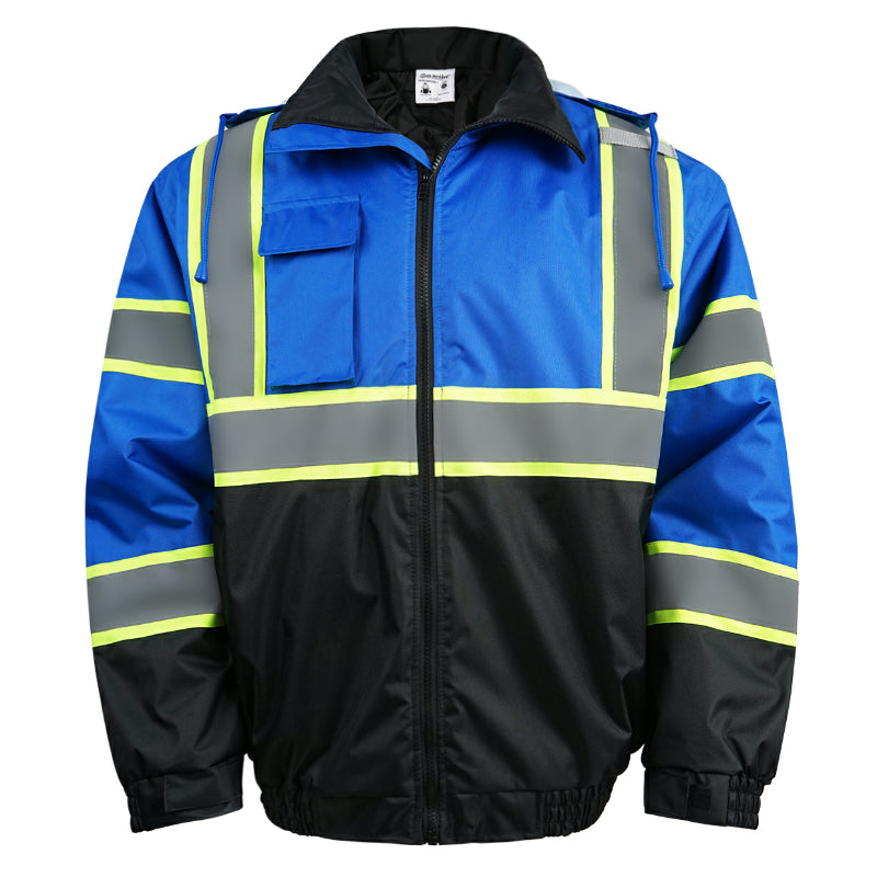 SAFMY-B28-098-1 Hi-Vis Safety Jacket with ANSI Reflective Strips