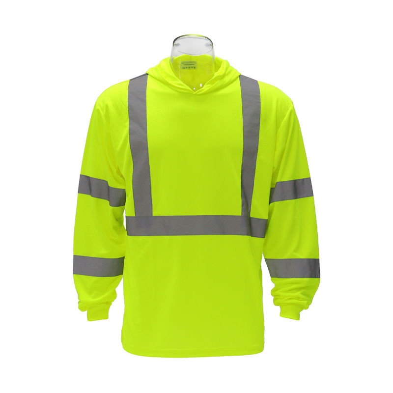 SAFTX-C2-080 Long Sleeve Hooded High Visibility T-Shirt