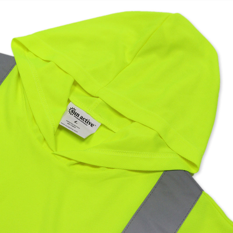 SAFTX-C2-080 Long Sleeve Hooded High Visibility T-Shirt