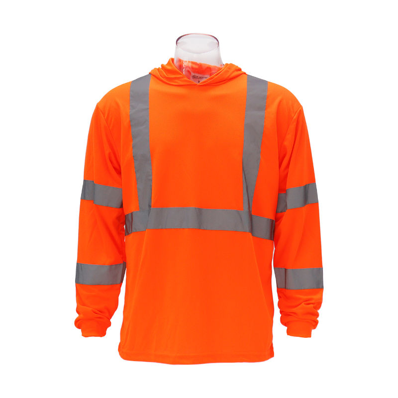 SAFTX-C2-080 Long Sleeve Hooded High Visibility T-Shirt