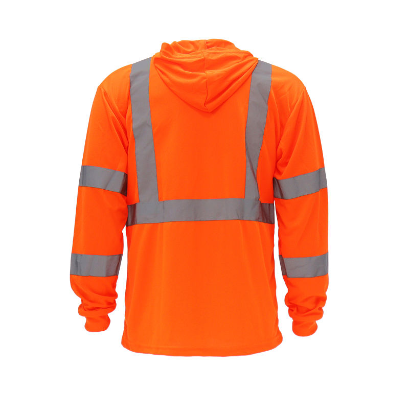 SAFTX-C2-080 Long Sleeve Hooded High Visibility T-Shirt