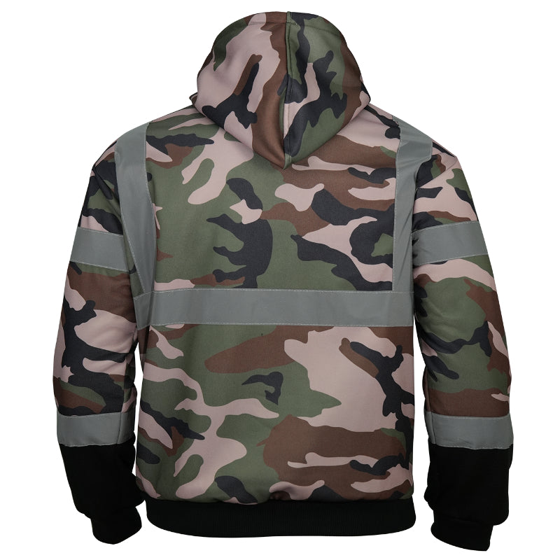 SAFWY-B28-091 Pullover Hoodie with Reflective Stripes