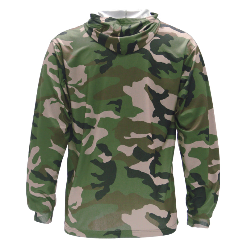 Camouflage hoodie on a white background