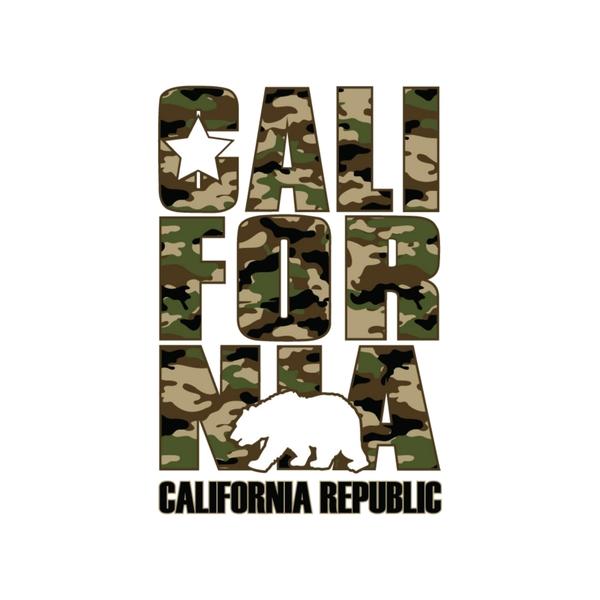California Camouflage White Bear Heat Transfer (100 pack)