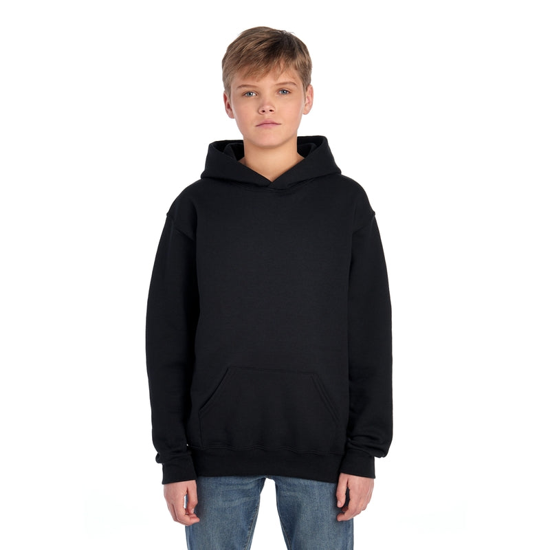 996YR NuBlend® Youth Hooded Sweatshirt (Dark Colors)