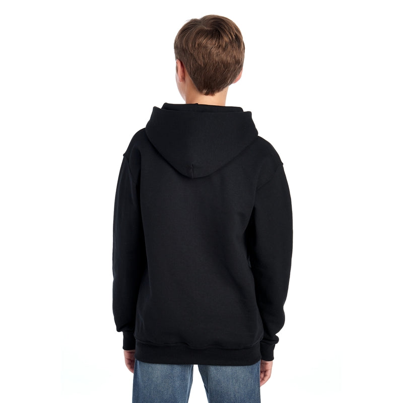 996YR NuBlend® Youth Hooded Sweatshirt (Dark Colors)