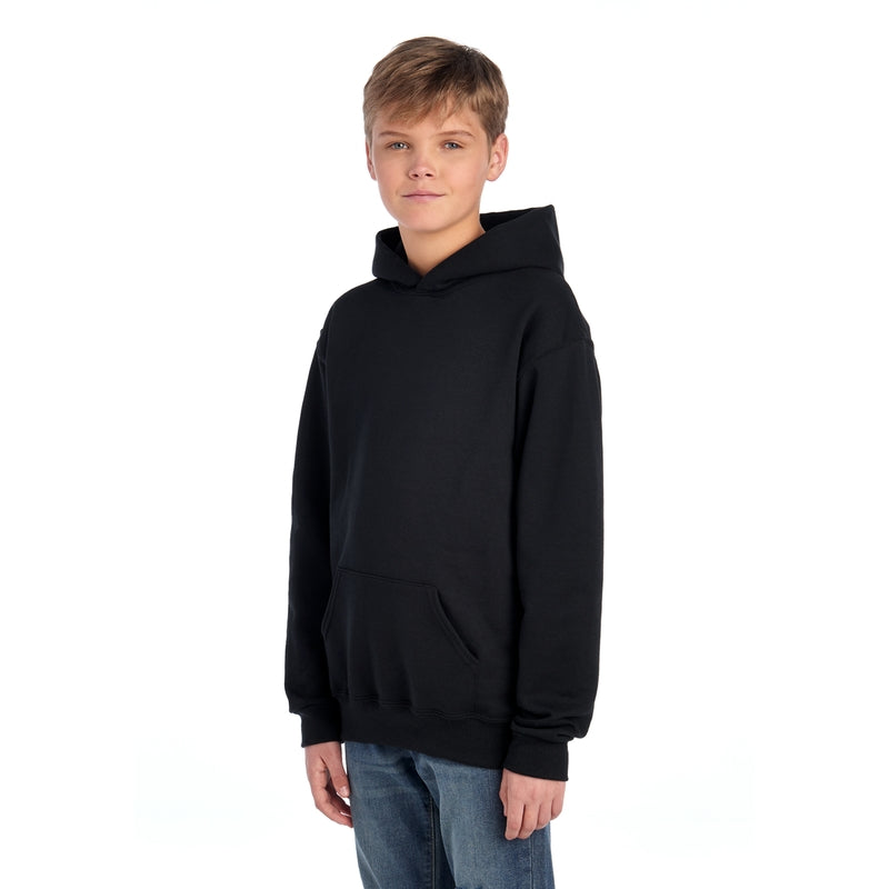 996YR NuBlend® Youth Hooded Sweatshirt (Dark Colors)