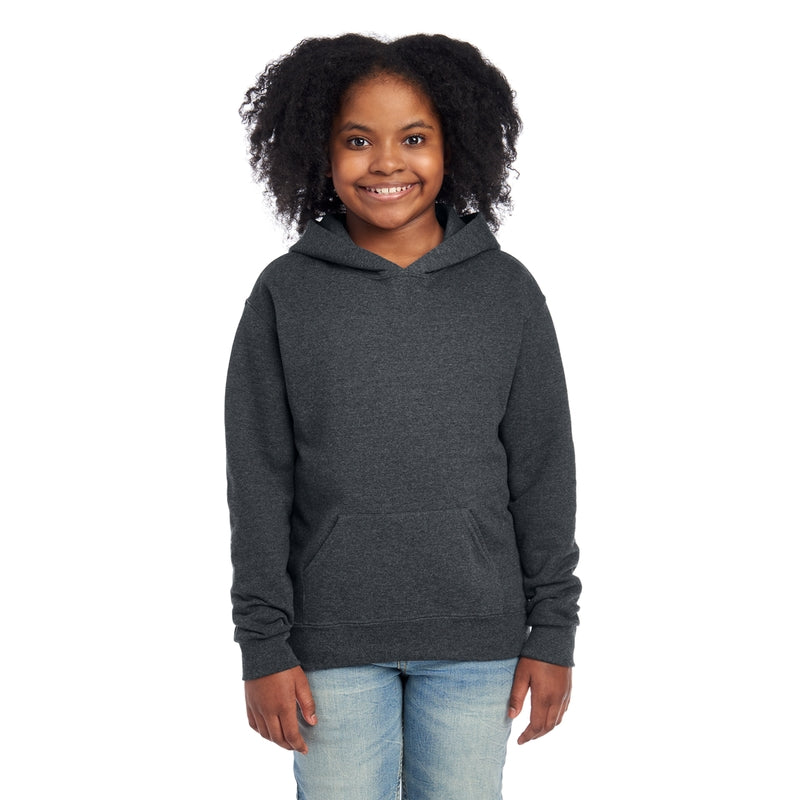 996YR NuBlend® Youth Hooded Sweatshirt (Dark Colors)