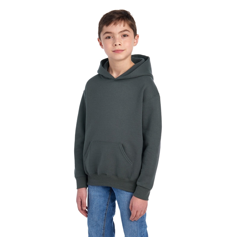 996YR NuBlend® Youth Hooded Sweatshirt (Dark Colors)