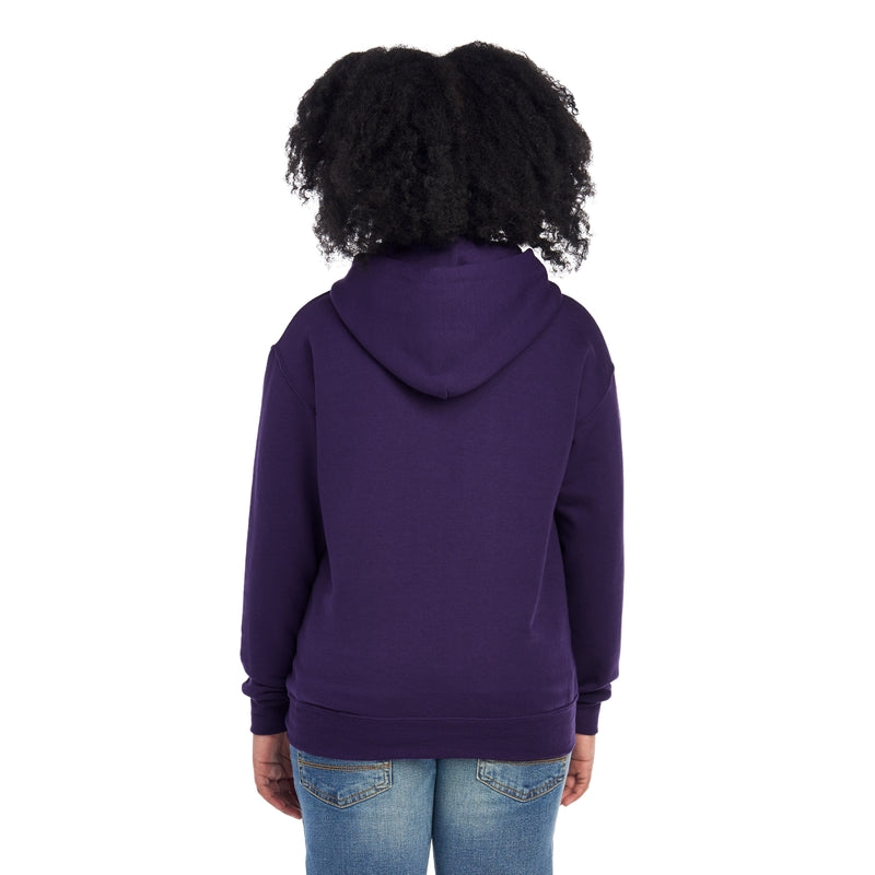 996YR NuBlend® Youth Hooded Sweatshirt (Dark Colors)