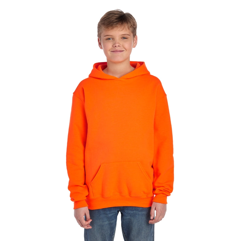 996YR NuBlend® Youth Hooded Sweatshirt (Safety Colors)