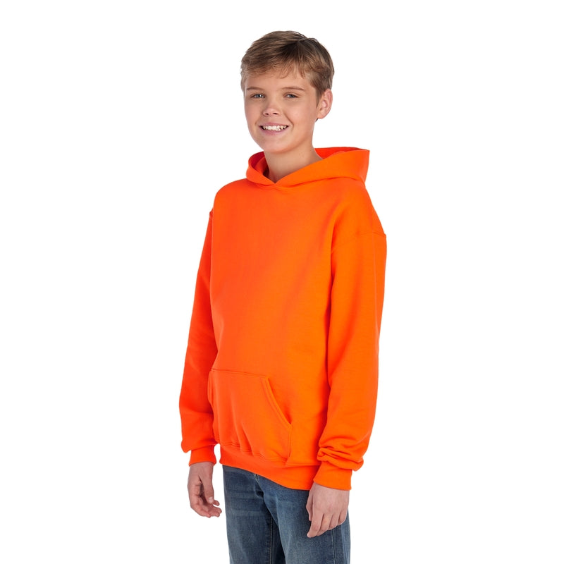 996YR NuBlend® Youth Hooded Sweatshirt (Safety Colors)