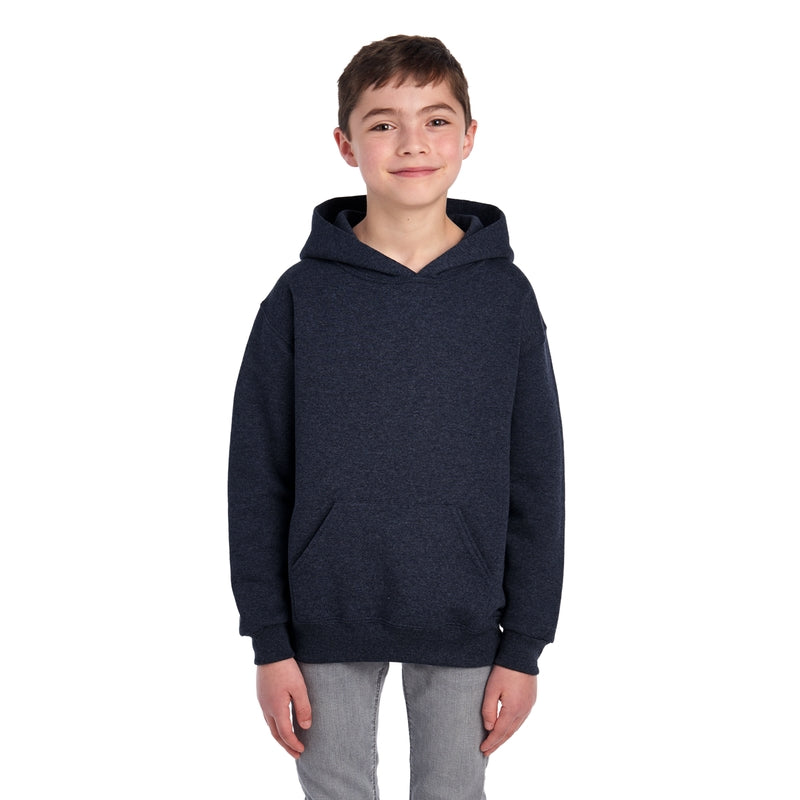 996YR NuBlend® Youth Hooded Sweatshirt (Dark Colors)