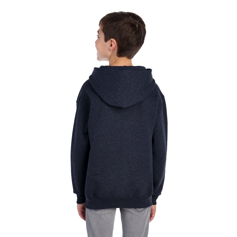 996YR NuBlend® Youth Hooded Sweatshirt (Dark Colors)