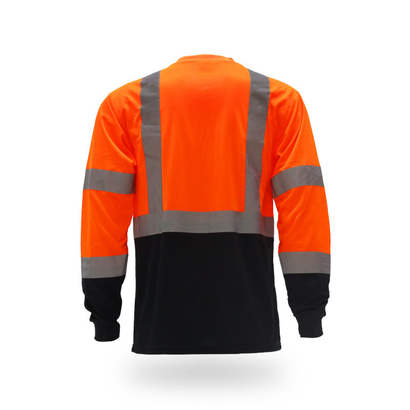 SAFTX-C68-059 High Visibility Contrast Long Sleeve Safety T-shirt