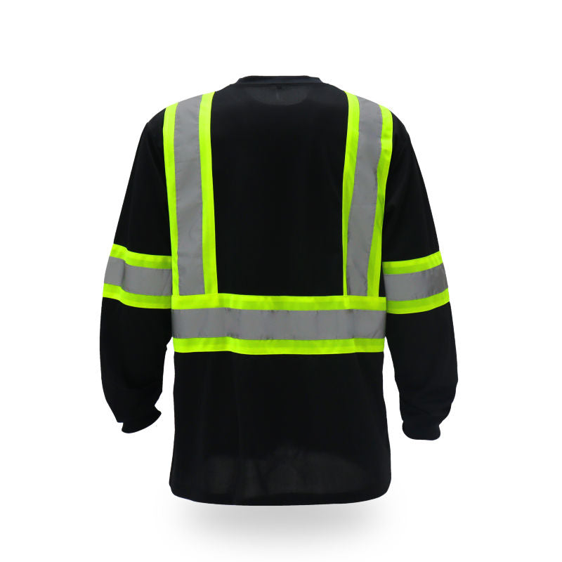 SAFTX-C8-060 High Visibility Contrast Long Sleeve Safety T-shirt