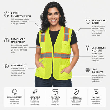 SAFBX-A3-064 Multi-pocket Safety Vest