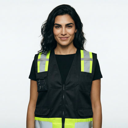 SAFBX-A6-061 Contrast High Visibility Safety Vest
