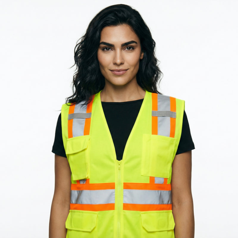 SAFBX-A6-061 Contrast High Visibility Safety Vest