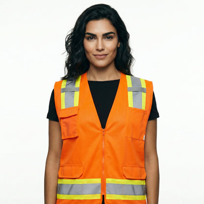 SAFBX-A6-061 Contrast High Visibility Safety Vest