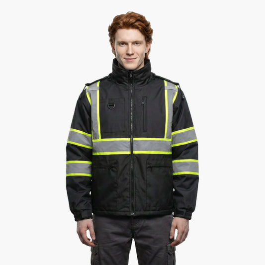 SAFMY-A48-218-1 Insulated Safety Jacket With Reflective Strips