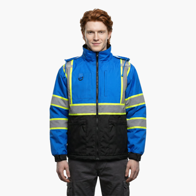 SAFMY-A48-218-1 Insulated Safety Jacket With Reflective Strips