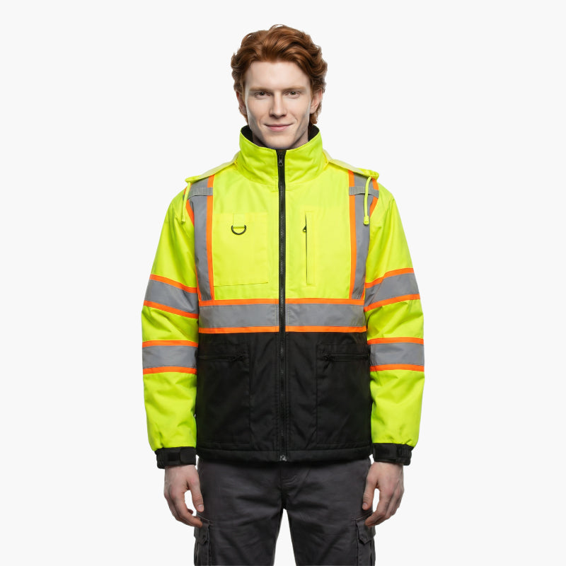 SAFMY-A48-218-1 Insulated Safety Jacket With Reflective Strips