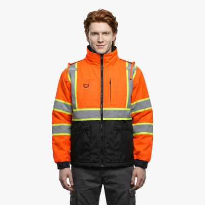 SAFMY-A48-218-1 Insulated Safety Jacket With Reflective Strips