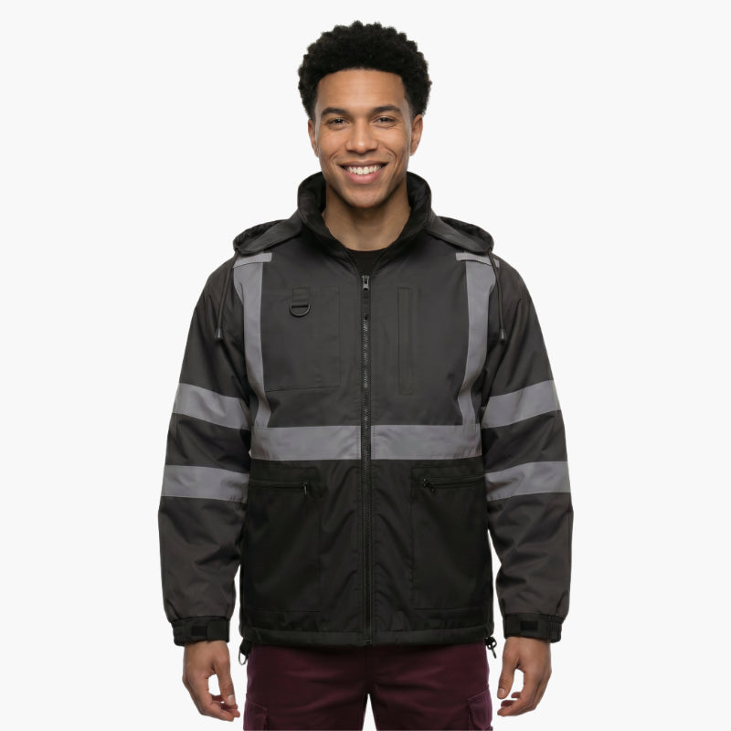 SAFMY-A48-218 Reflective Safety Jacket With Fleece Lining