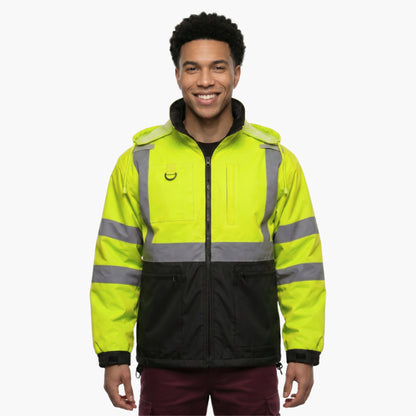 SAFMY-A48-218 Reflective Safety Jacket With Fleece Lining