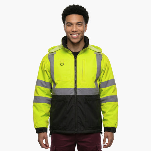 SAFMY-A48-218 Reflective Safety Jacket With Fleece Lining
