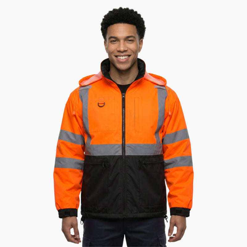 SAFMY-A48-218 Reflective Safety Jacket With Fleece Lining