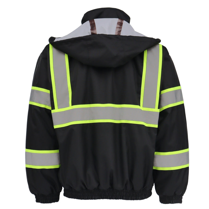 SAFMY-B28-098-1 Hi-Vis Safety Jacket with ANSI Reflective Strips