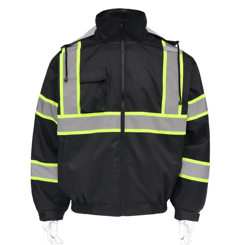 SAFMY-B28-098-1 Hi-Vis Safety Jacket with ANSI Reflective Strips