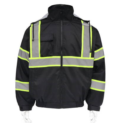 SAFMY-B28-098-1 Hi-Vis Safety Jacket with ANSI Reflective Strips