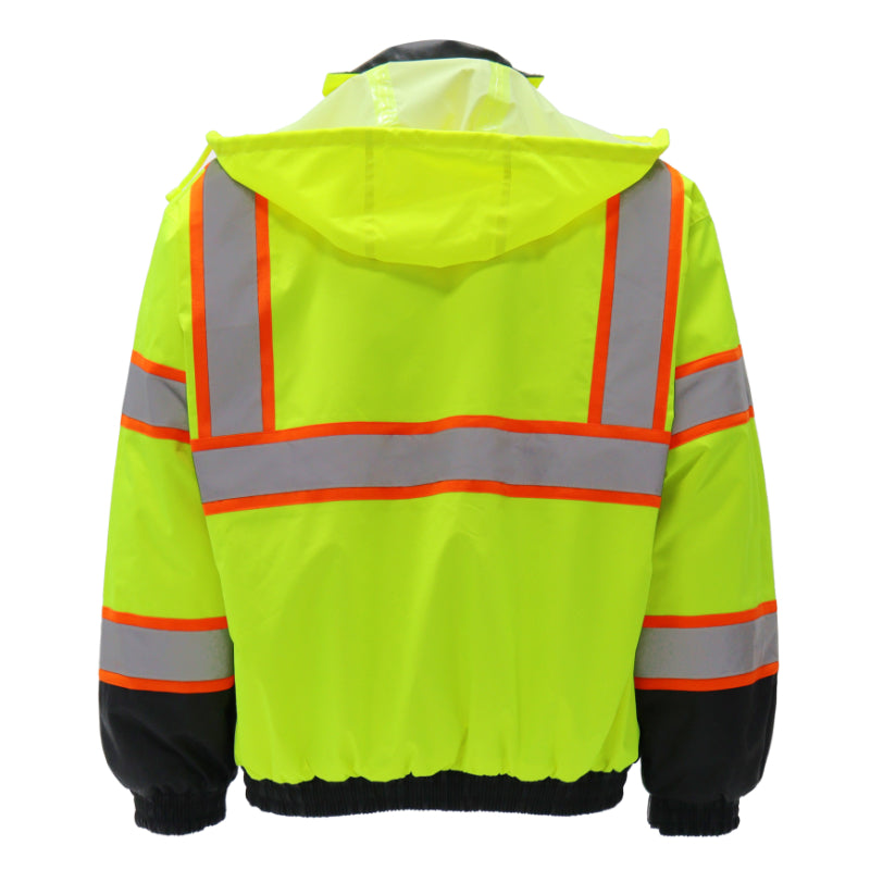 SAFMY-B28-098-1 Hi-Vis Safety Jacket with ANSI Reflective Strips
