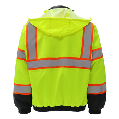 SAFMY-B28-098-1 Hi-Vis Safety Jacket with ANSI Reflective Strips