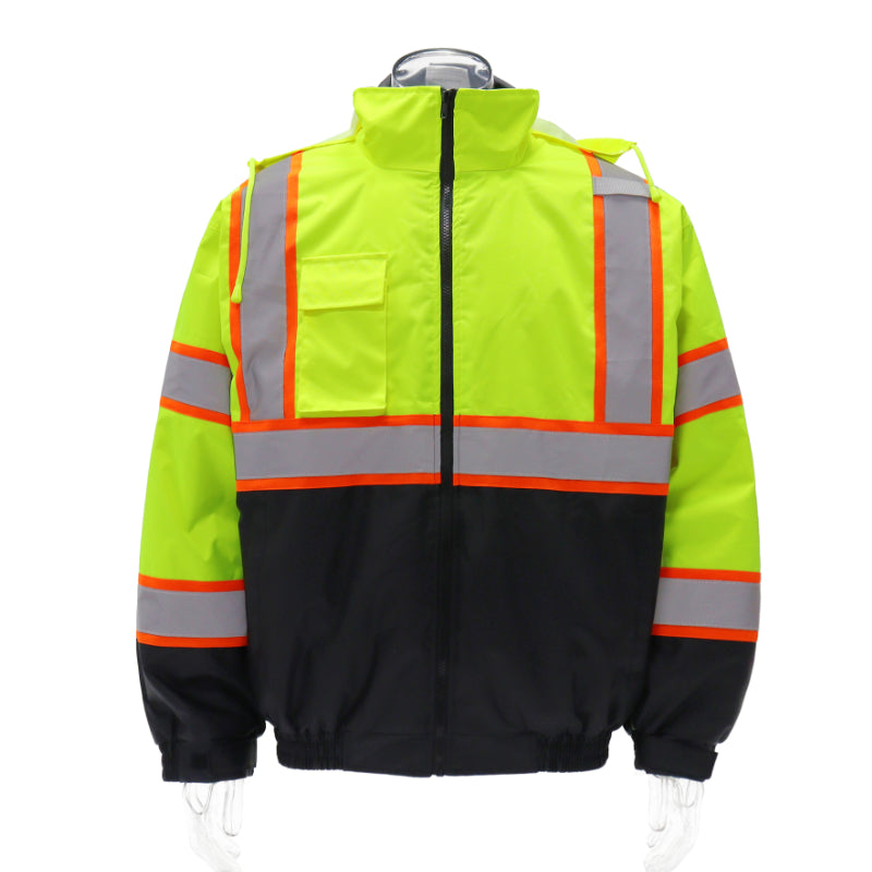 SAFMY-B28-098-1 Hi-Vis Safety Jacket with ANSI Reflective Strips