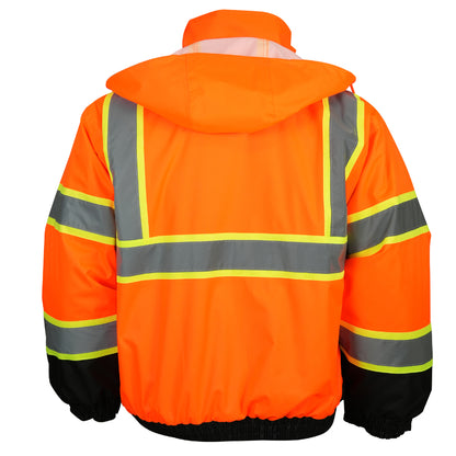 SAFMY-B28-098-1 Hi-Vis Safety Jacket with ANSI Reflective Strips