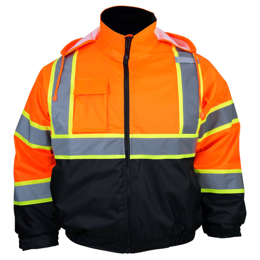 SAFMY-B28-098-1 Hi-Vis Safety Jacket with ANSI Reflective Strips