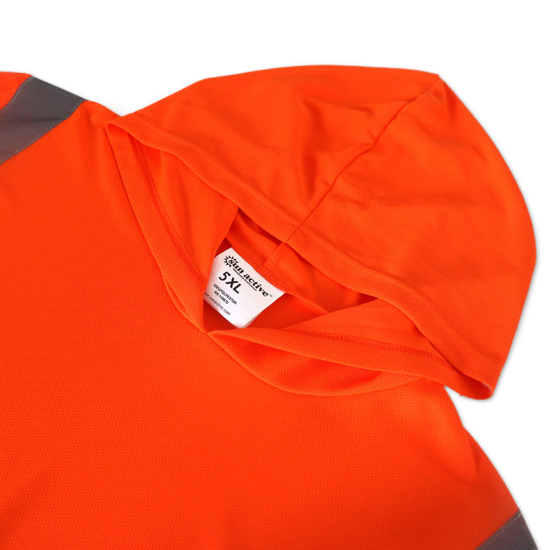 SAFTX-C2-080 Long Sleeve Hooded High Visibility T-Shirt