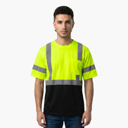 SAFTX-C28-078 High Visibility Black Bottom T-Shirt