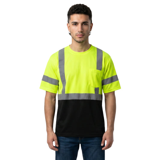SAFTX-C28-078 High Visibility Black Bottom T-Shirt