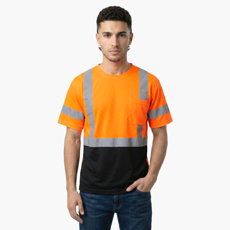 SAFTX-C28-078 High Visibility Black Bottom T-Shirt