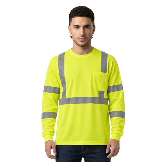 SAFTX-C6-058 High Visibility Long Sleeve Safety T-shirt