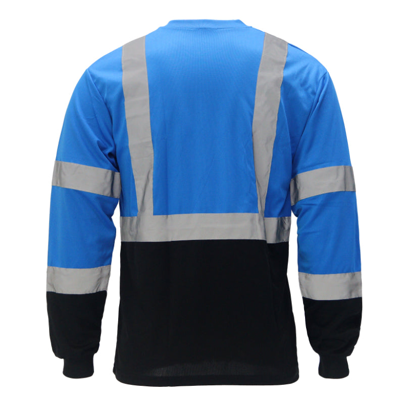 SAFTX-C68-059 High Visibility Contrast Long Sleeve Safety T-shirt