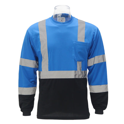 SAFTX-C68-059 High Visibility Contrast Long Sleeve Safety T-shirt