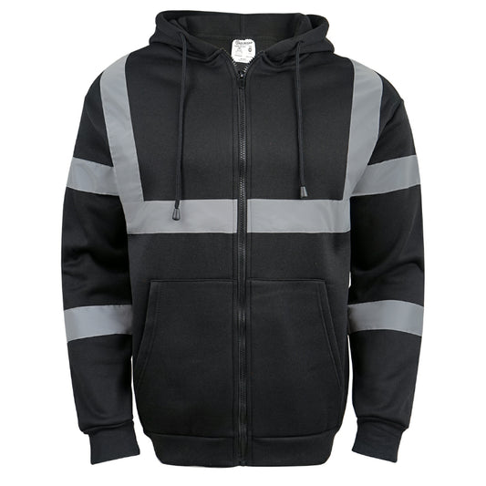 SAFWY-A2-088-1 Reflective Strip Fleece Zip Hoodie