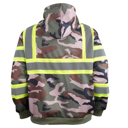 SAFWY-B2-093-1 Hi-Vis Reflective Safety Zip Hoodie