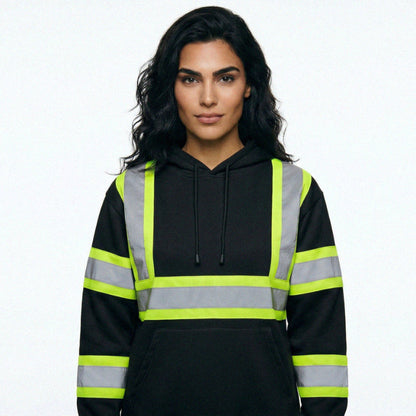 SAFWY-B2-093 Hi-Vis Reflective Safety Pullover Hoodie
